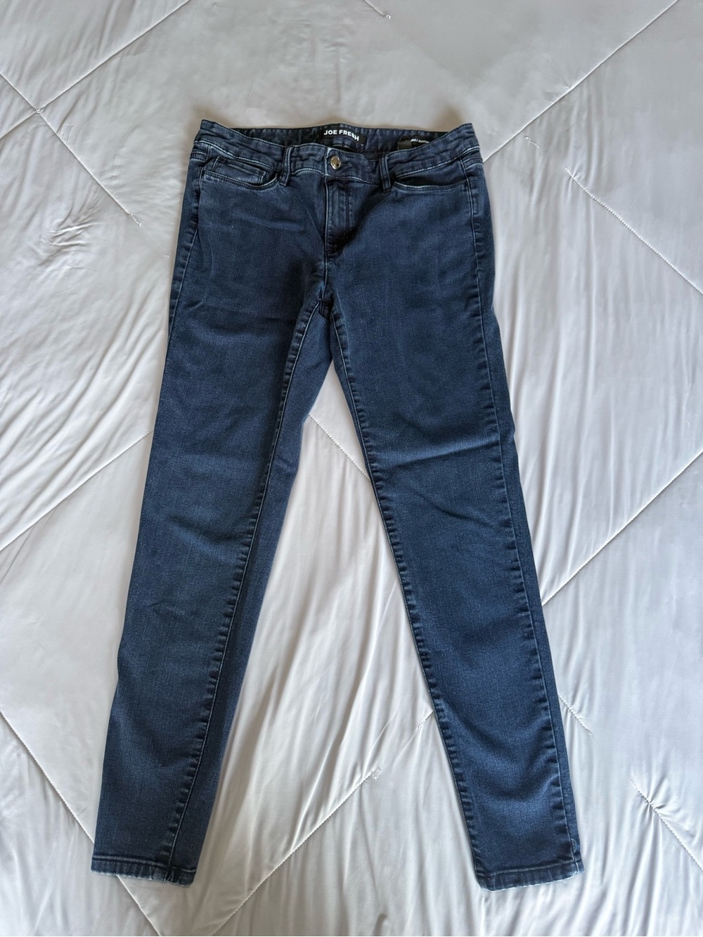 Joe Fresh Women's Navy Dark Wash Skinny Jeans Stretch Casual